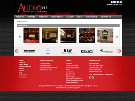 Audio One - Gallery Page
