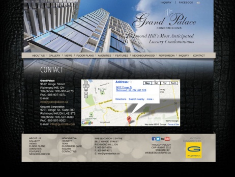 Grand Palace Condominiums - Contact Page
