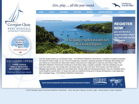 Web design Georgian Bay —  Port McNicoll website
