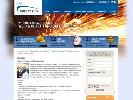 Safety First Consulting Services  - Service Page