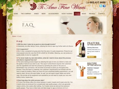 Ti Amo Fine Wines FAQ Page