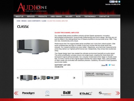 Audio One - Product Page