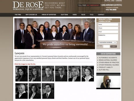 De Rose Personal Injury Lawyers - Lawyers Page