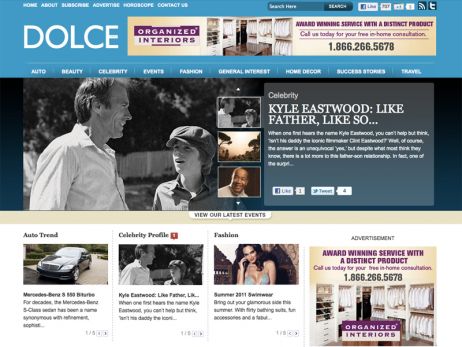 Web design Toronto — Dolce Vita Magazine website.