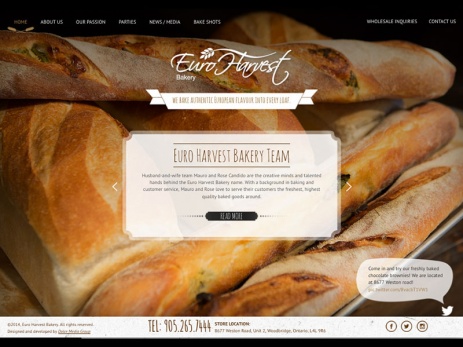 euro harvest bakery homepage