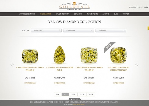 guildhall diamonds the yellow diamond collection
