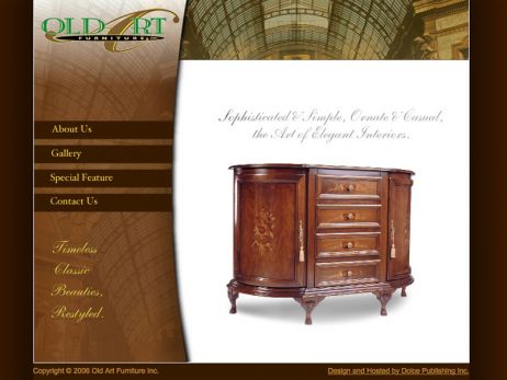 Web design Toronto — Old Art Furniture Inc.