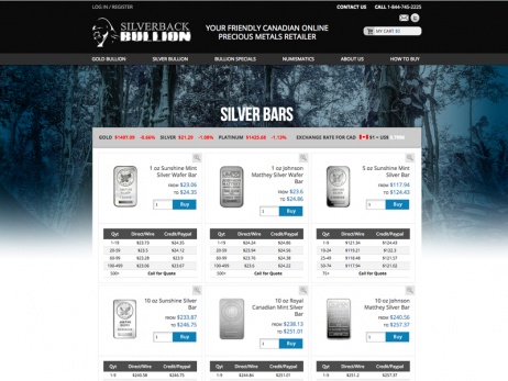 Silverback Bullion Product Page
