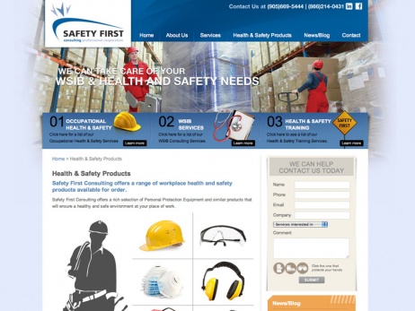 Safety First Consulting Services  - Products Page