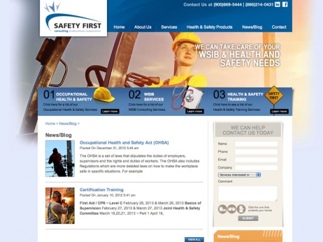 Safety First Consulting Services  - Blog Page