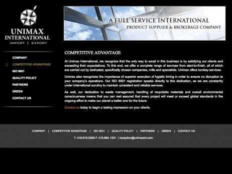 Unimax Advantage Page